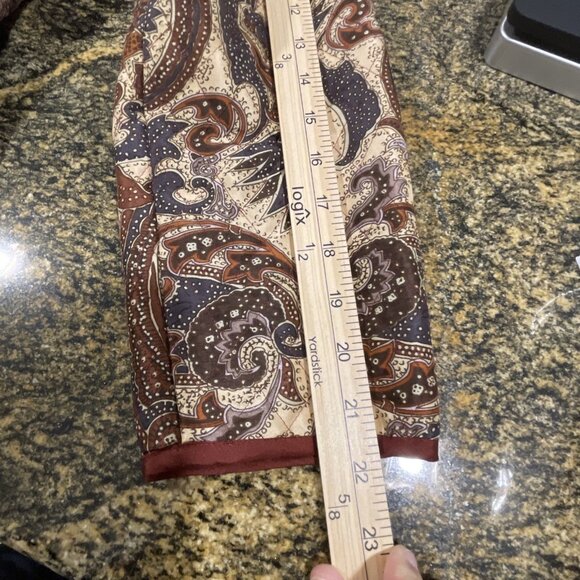 Silk‎ Land  Women Sz PL JacketCreamy/Brown  Floral Paisley Pleated Quilt Lined - Picture 15 of 15